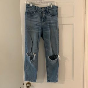 Pilcro and the Letterpress by Anthropologie Jeans Distressed Sz 29 HighRise Slim
